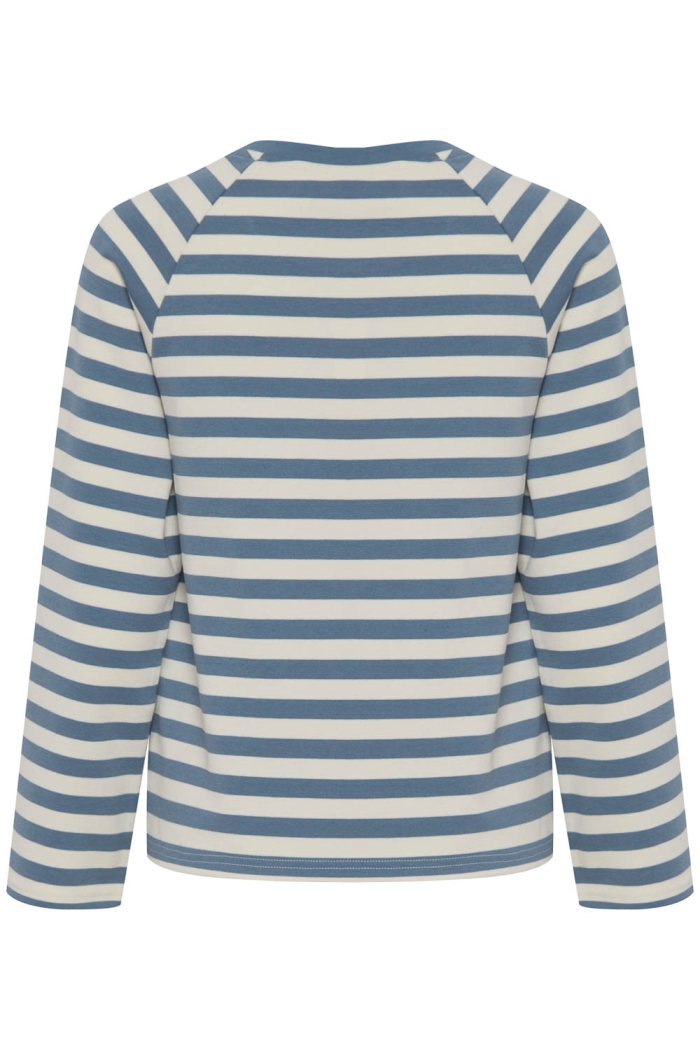 ICHI IHITira Sweater ls 2 blue mirage/almond