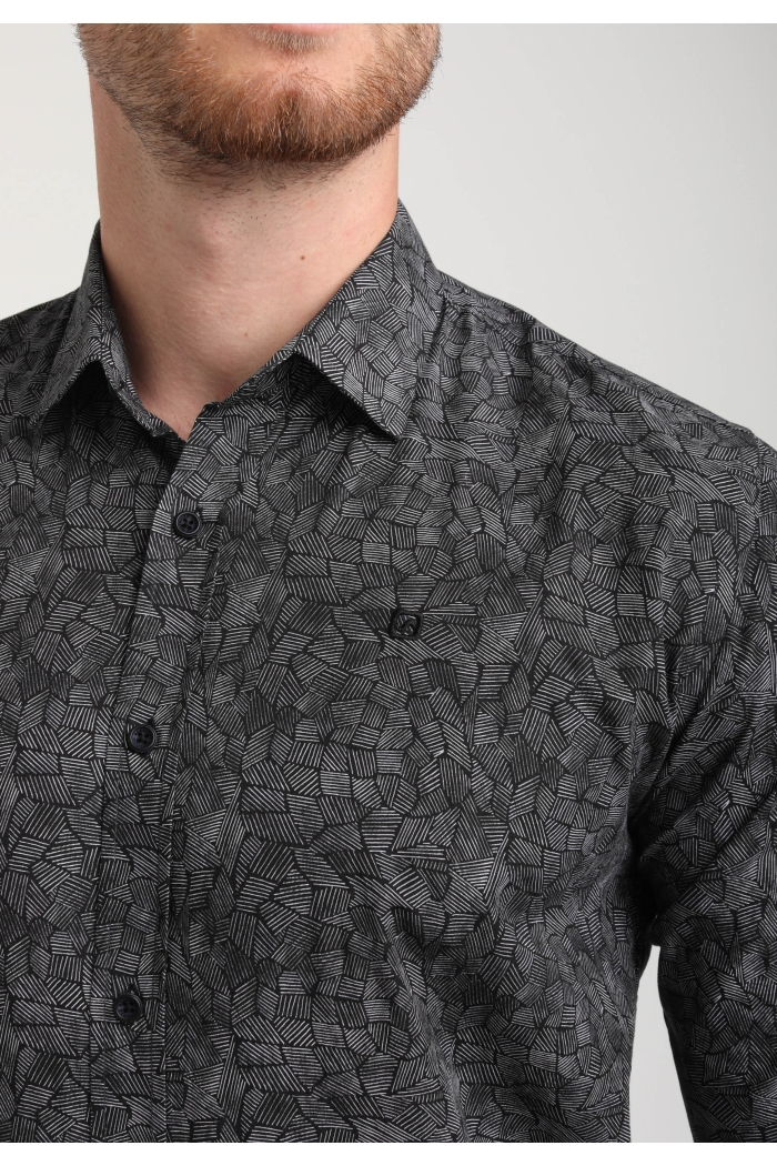 Gabbiano Overhemd ls zwart