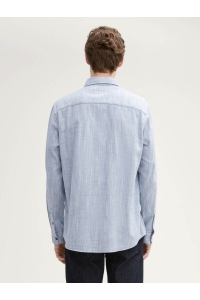 Tom Tailor Twill slubyarn shirt white blue twill