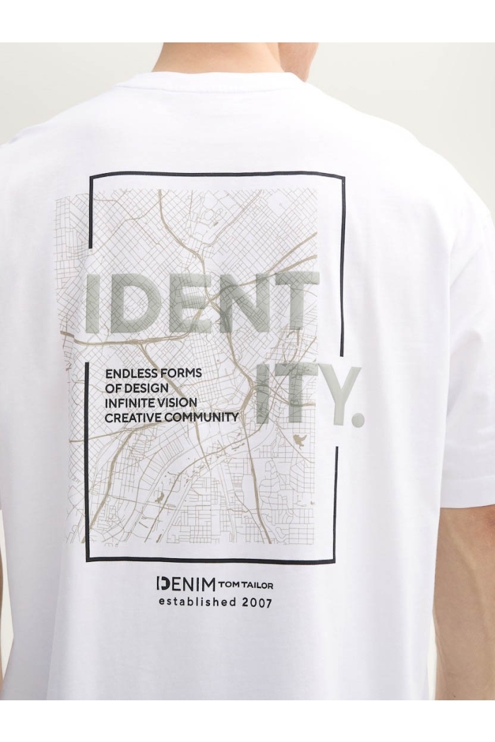 Tom Tailor Oversized printed t-shirt white