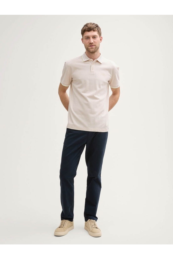 Tom Tailor Polo with print light cashew beige