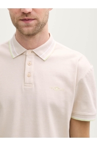 Tom Tailor Polo with print light cashew beige
