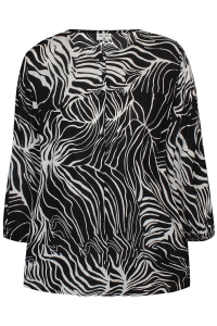 Ze-Ze Leafy Blouse black