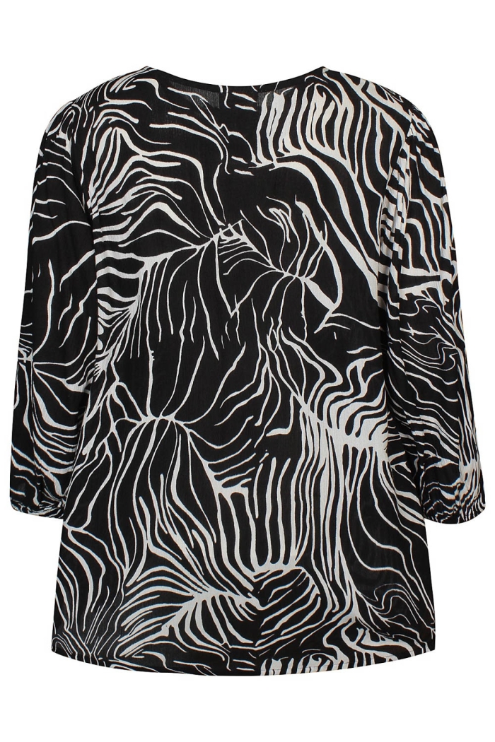 Ze-Ze Leafy Blouse black