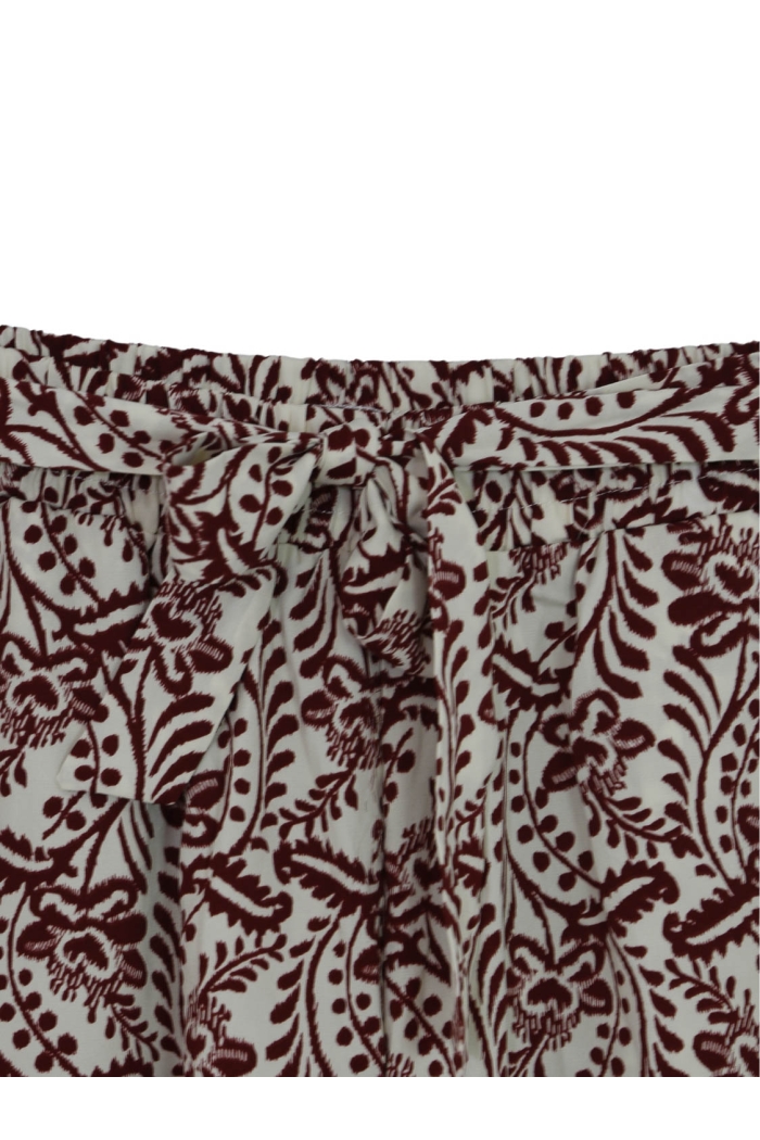 CM Mode Broek print bordeaux