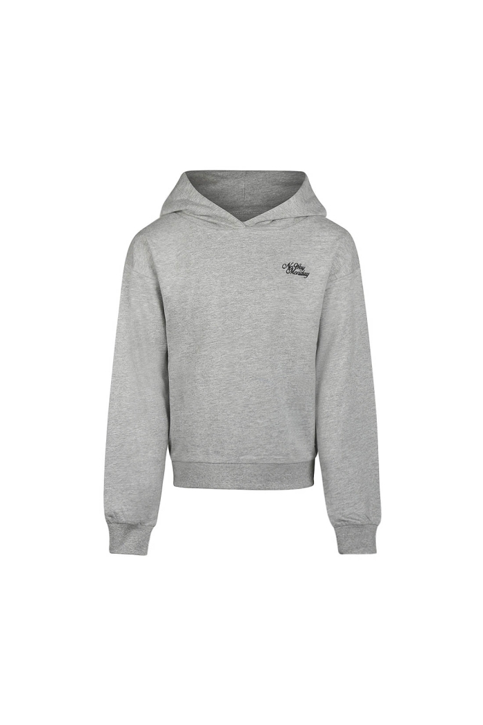 No Way Monday Ki Sweater with hood mid grey
