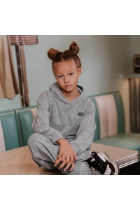 No Way Monday Ki Sweater with hood mid grey