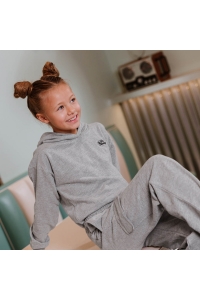 No Way Monday Ki Sweater with hood mid grey