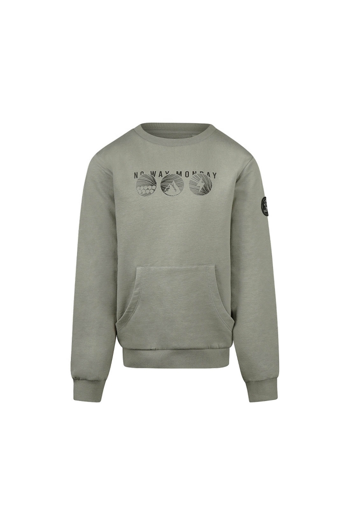 No Way Monday Ki Sweater faded green