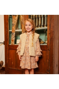 Koko Noko Ki Dress print caramel brown