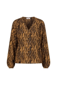 Lofty Manner Blouse Agnes feathers print