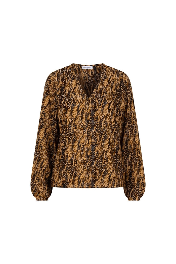 Lofty Manner Blouse Agnes feathers print