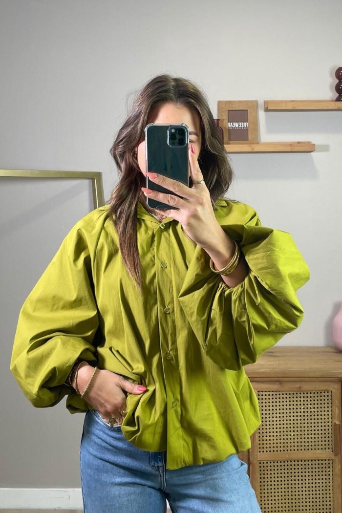 Ambika Blouse uni lm groen