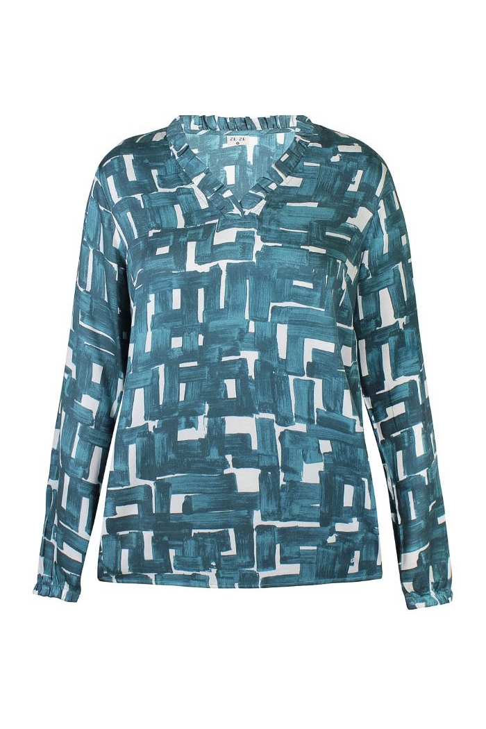 Ze-Ze Blouse Bina teal green