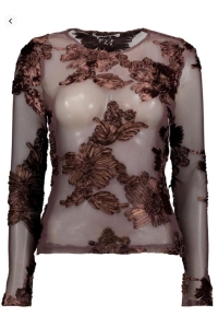 Sisters Point Sis ls top mesh bruin