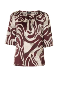 Yest Clara Top dark bordeaux/multi