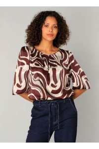 Yest Clara Top dark bordeaux/multi