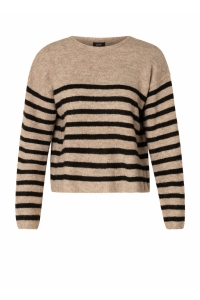 Yest Cyrielle Pullover sand/black