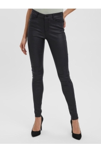 Vero Moda VMSEVEN NW SS SMOOTH COATED PANTS N: black/coated