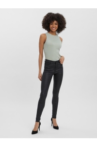 Vero Moda VMSEVEN NW SS SMOOTH COATED PANTS N: black/coated