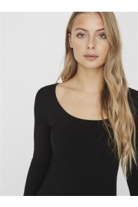 Vero Moda VMMAXI MY LS SOFT UNECK NOOS black