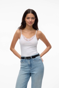 Vero Moda VMINGE LACE SINGLET JRS NOOS bright white