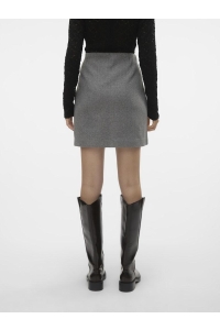 Vero Moda VMFORTUNEALLISON HW SHORT SKIRT GA : medium grey melange