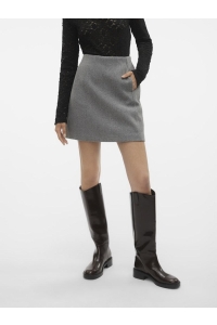 Vero Moda VMFORTUNEALLISON HW SHORT SKIRT GA : medium grey melange