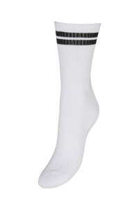 Vero Moda VMMEL STRIPE SPORTY SOCKS NOOS snow white/black