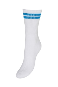 Vero Moda VMMEL STRIPE SPORTY SOCKS NOOS snow white/ibiza blue