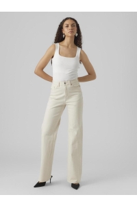 Vero Moda VMTESSA HR WIDE JEANS ECRU GA ecru
