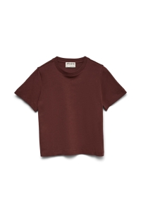 Vero Moda Aware AWNAIMA SS O-NECK T-SHIRT NOOS bitter chocolate
