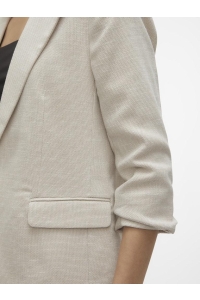 Vero Moda VMFRIDA 3/4 REGULAR BLAZER NOOS oatmeal/melange