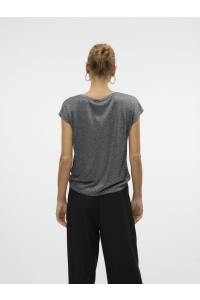 Vero Moda VMSARAH AVA SS TOP JRS GA NOOS black/silver lurex