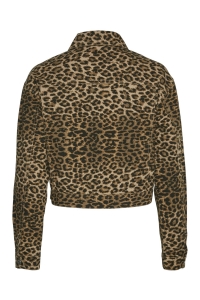 Vero Moda curve VMCLTALLULAH LS  LEO JAKCET CUR silver mink/leopard