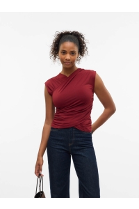 Vero Moda VMDAISY SL V-NECK TOP JRS GA syrah