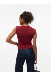 Vero Moda VMDAISY SL V-NECK TOP JRS GA syrah