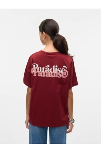 Vero Moda VMDORIS CATY SS TOP BOX JRS GA syrah/paradise