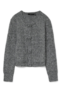 Vero Moda VMBLOSSOM LS O-NECK CARDIGAN BOO medium grey melange