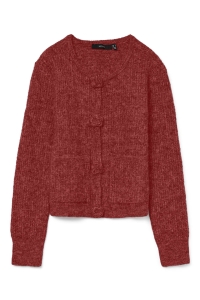 Vero Moda VMBLOSSOM LS O-NECK CARDIGAN BOO syrah/melange