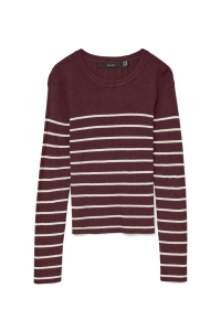 Vero Moda VMGIZELLE LS O-NECK PULLOVER winetasting/birch