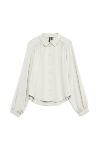 Vero Moda VMANI LS SHIRT WVN GA snow white