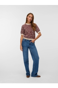 Vero Moda VMWOW 2/4 O-NECK PULLOVER birch/w. syrah