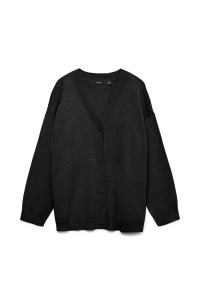 Vero Moda curve VMCGOLD ART LS V-NECK CARDIGAN CUR black