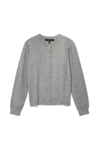 Vero Moda VMVICKY LS O-NECK BUTTON CARDIGAN N: medium grey melange