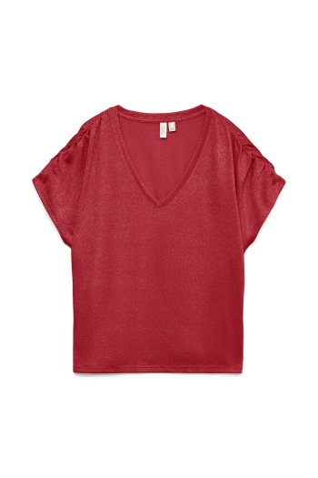 Vero Moda VMGOLDA SS V-NECK TOP JRS BTQ