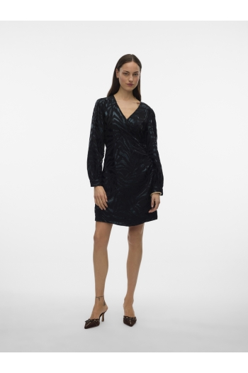Vero Moda VMCARLA FOIL L/S SHORT WRAP DRESS W: