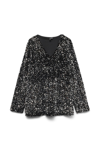 Vero Moda curve VMCBELLA LS V-NECK SQ TOP JRS GA CU: