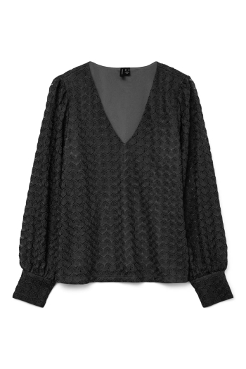 Vero Moda VMBECCA LS V-NECK LACE TOP JRS NOOS