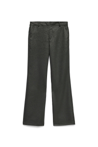Vero Moda VMSAFINA MW STRAIGHT SHINY PANT black/silver lurex